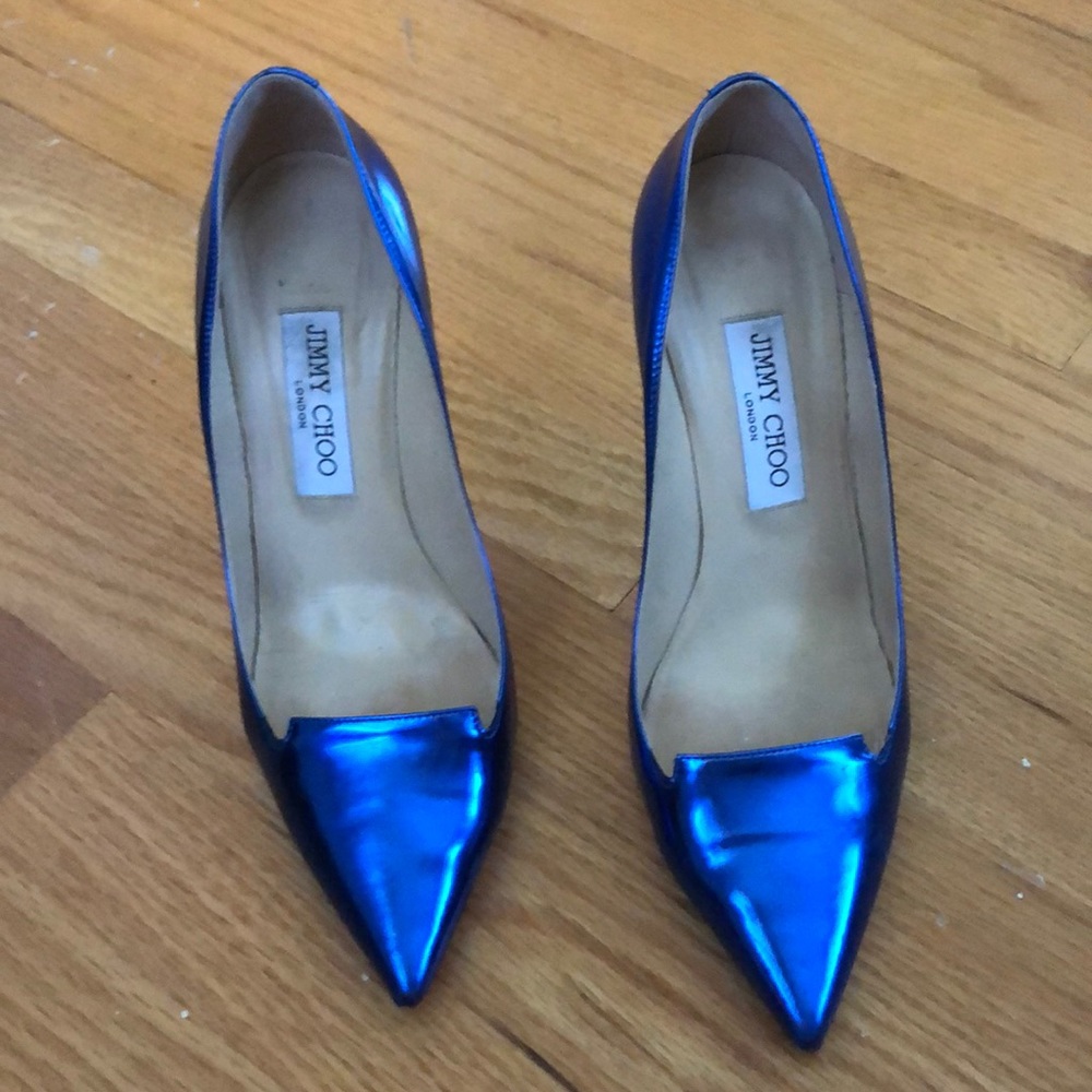 Jimmy Choo “Mirror” Aegean leather heels - Picture 2 of 7